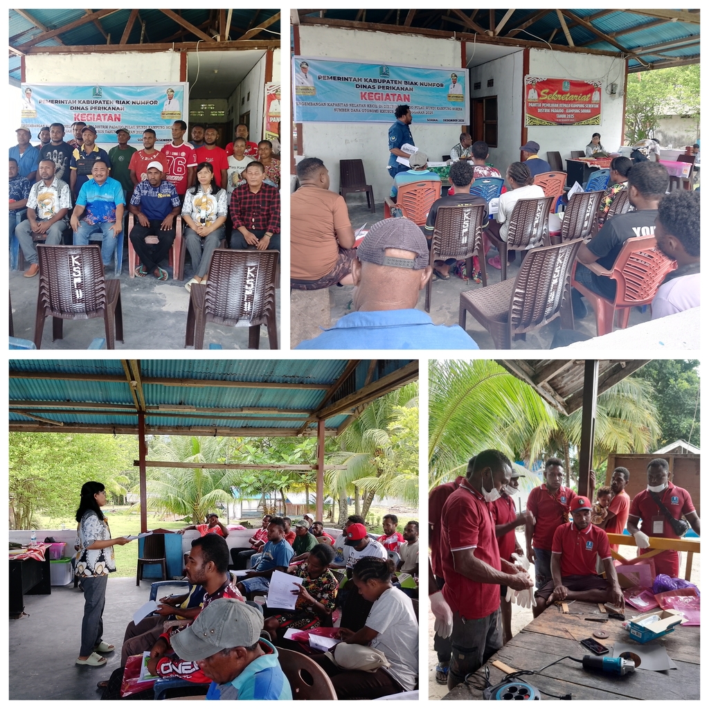 PENGEMBANGAN KAPASITAS NELAYAN KECIK DI DISTRIK PADAIDO KAMPUNG SORINA TGL 4 S/D 6 DESEMBER  2025